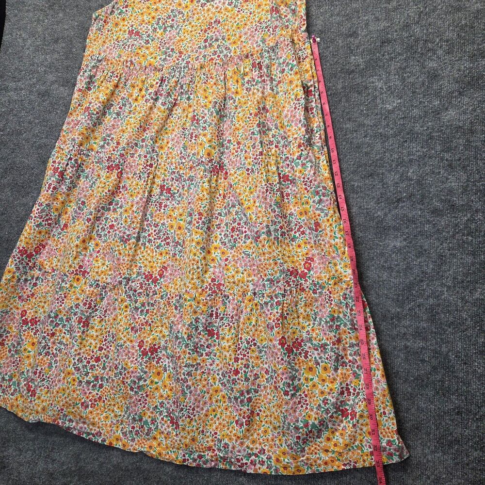J.Crew Dress Womens 18 Multicolor Floral Sleeveless Tiered Midi Sundress Summer - Picture 10 of 11